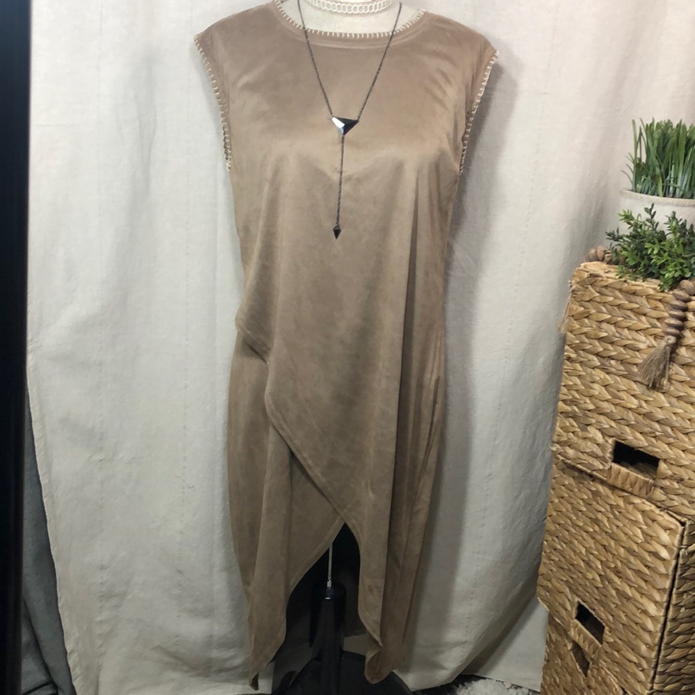 Indigo Thread Co. women’s/juniors dress S brown sleeveless boho , country vibe.